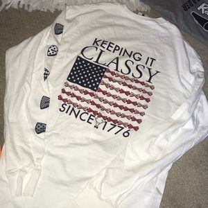 Jadelynn Brooke- white long sleeve tee